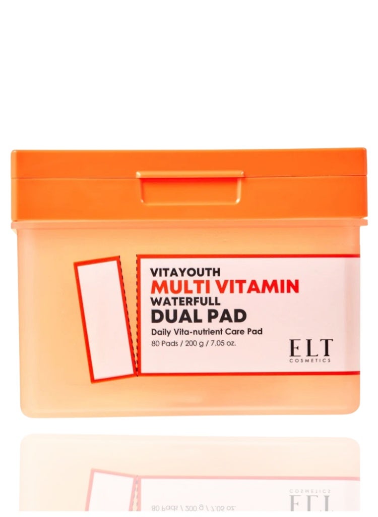 اي ال تي ELT Multi Vitamin Toner Pads – مناديل تونر متعددة الفيتامينات مزدوجة الجوانب لتفتيح وترطيب البشرة - Image 1